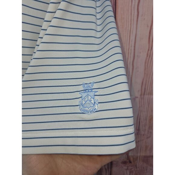 Peter Millar Summer Comfort Mens Striped Polo Large Capital City Club - Picture 5 of 8